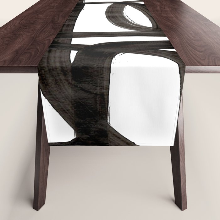 'Writing On The Wall' Mid Century Modern Fun Abstract Shapes  Table Runner Gallery Image 1