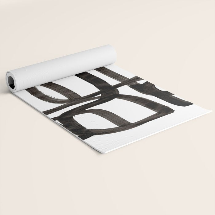 'Writing On The Wall' Mid Century Modern Fun Abstract Shapes  Yoga Mat Gallery Image 2