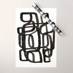 'Writing On The Wall' Mid Century Modern Fun Abstract Shapes  Wrapping Paper Gallery Image 1