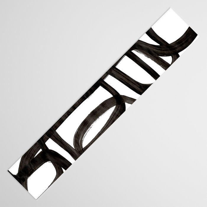 'Writing On The Wall' Mid Century Modern Fun Abstract Shapes  Table Runner Gallery Image 3