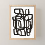 'Writing On The Wall' Mid Century Modern Fun Abstract Shapes  Mini Art Print Gallery Image 1