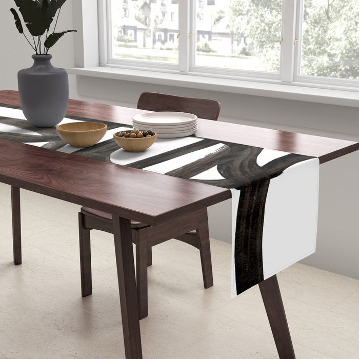 'Writing On The Wall' Mid Century Modern Fun Abstract Shapes  Table Runner Gallery Image 2