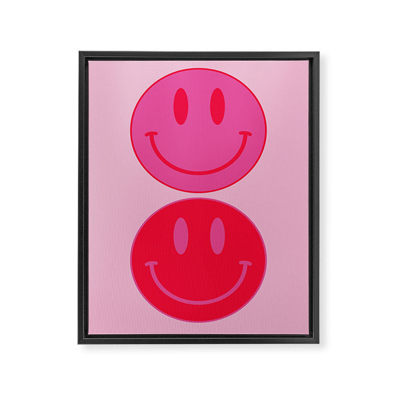 Bold Smiley Face Poster -  Aesthetic Art and Home Decor Framed Canvas Print Gallery Image 8