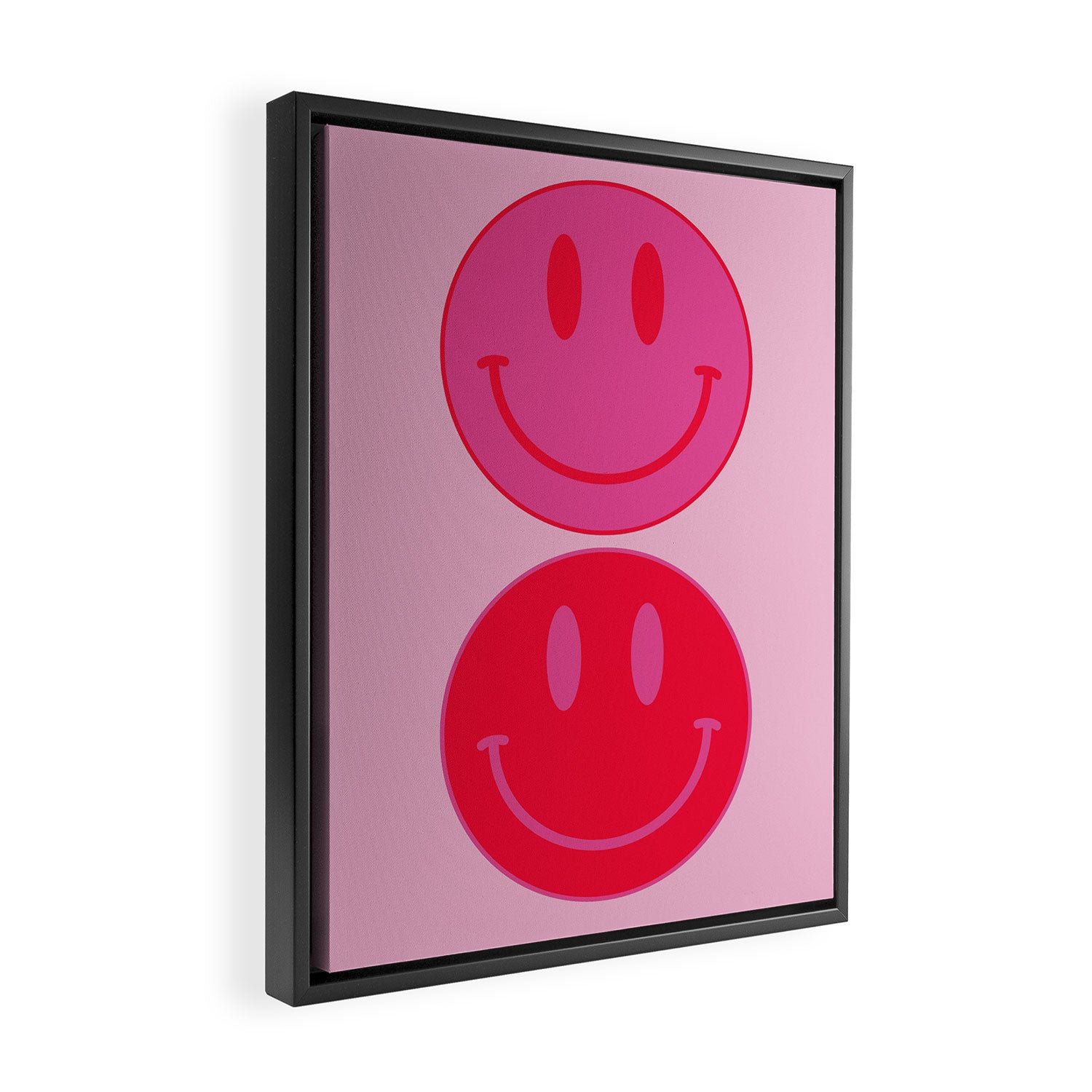 Bold Smiley Face Poster -  Aesthetic Art and Home Decor Framed Canvas Print Gallery Image 2