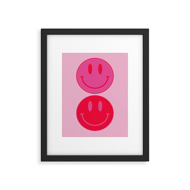 Bold Smiley Face Poster -  Aesthetic Art and Home Decor Framed Art Print Gallery Image 6