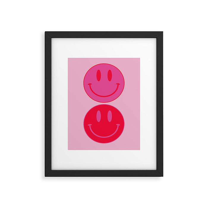 Bold Smiley Face Poster -  Aesthetic Art and Home Decor Framed Art Print Gallery Image 1