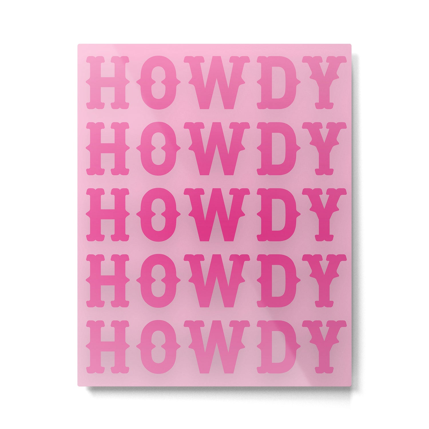 Howdy - Pink Western Aesthetic Metal Print Gallery Image 6