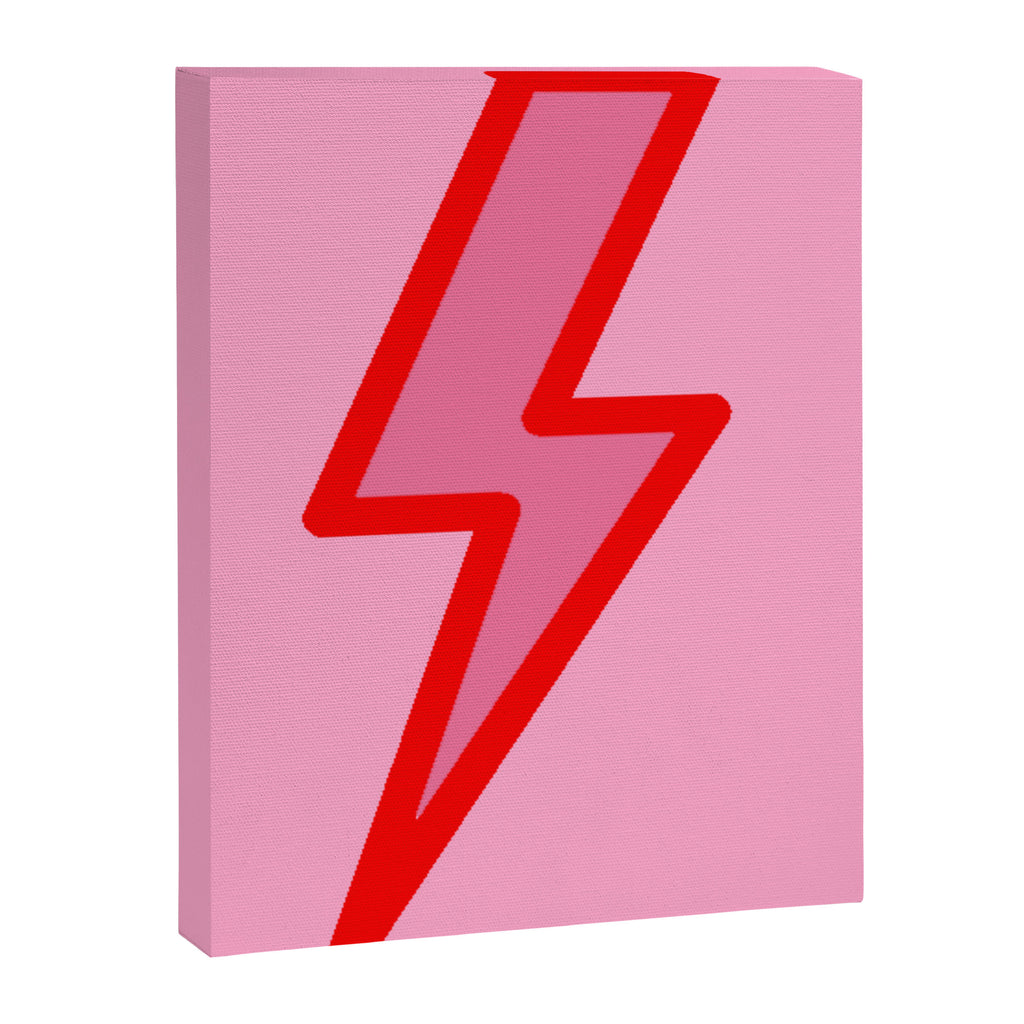 Pink and Red Y2k Lightning Bolt Wallpaper - Preppy Aesthetic Canvas Print Gallery Image 8