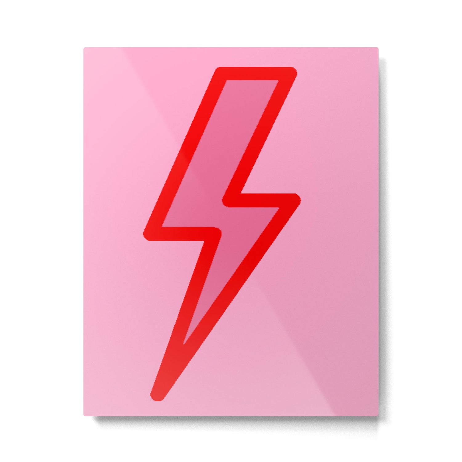 Pink and Red Y2k Lightning Bolt Wallpaper - Preppy Aesthetic Metal Print Gallery Image 6