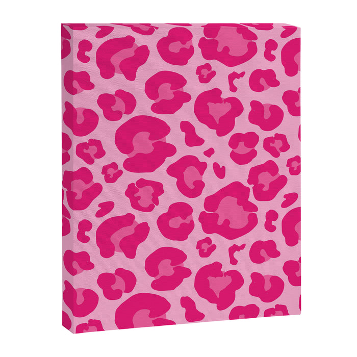 Pink Leopard Print Pattern Wallpaper - Preppy Aesthetic Canvas Print Gallery Image 1