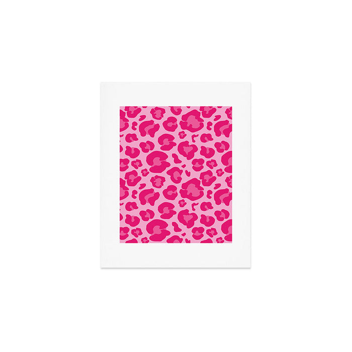 Pink Leopard Print Pattern Wallpaper - Preppy Aesthetic Art Print Gallery Image 1