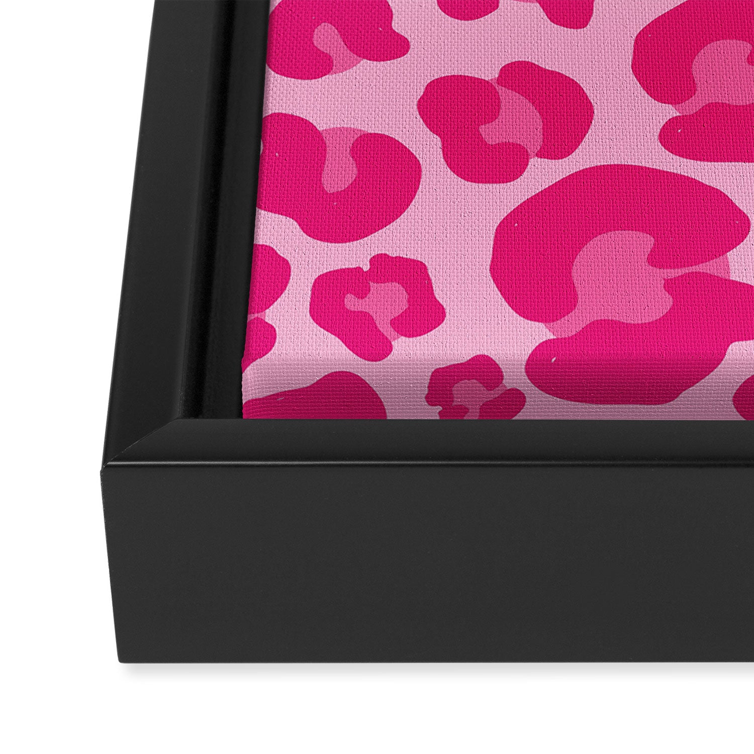 Pink Leopard Print Pattern Wallpaper - Preppy Aesthetic Framed Canvas Print Gallery Image 3