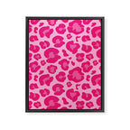 Pink Leopard Print Pattern Wallpaper - Preppy Aesthetic Framed Canvas Print Gallery Image 8