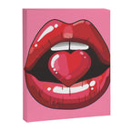 Red Lips with Heart Canvas Print Gallery Image 6