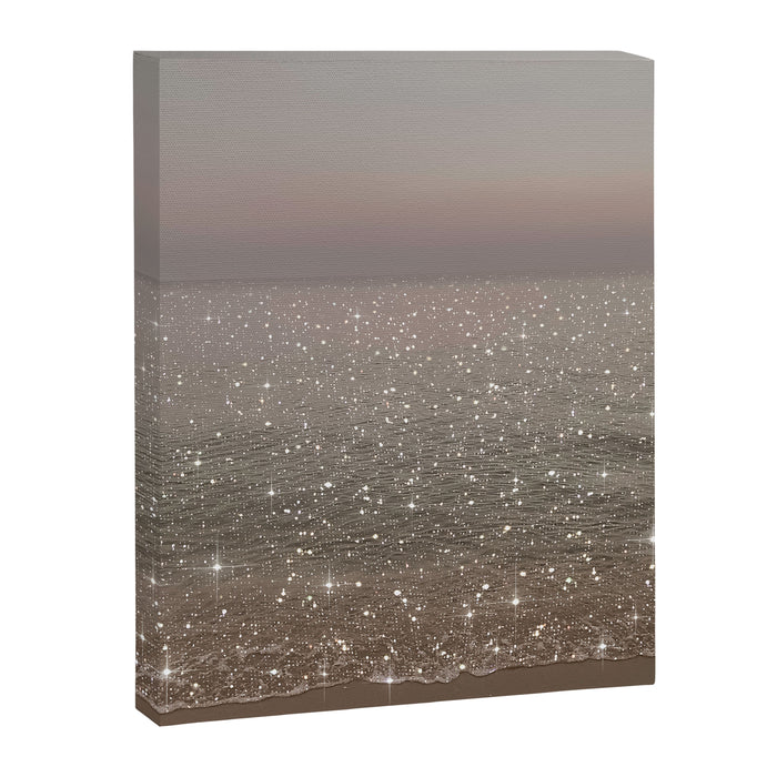 Beach Ocean Glitter Canvas Print Gallery Image 1