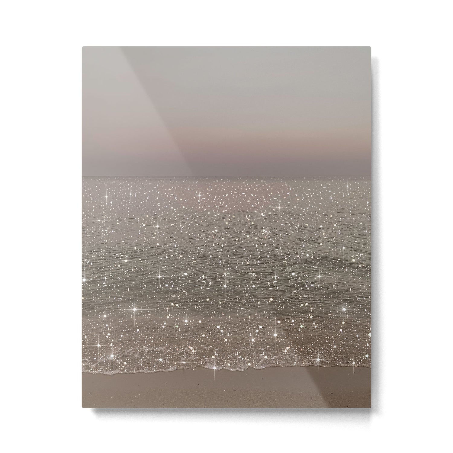 Beach Ocean Glitter Metal Print Gallery Image 4