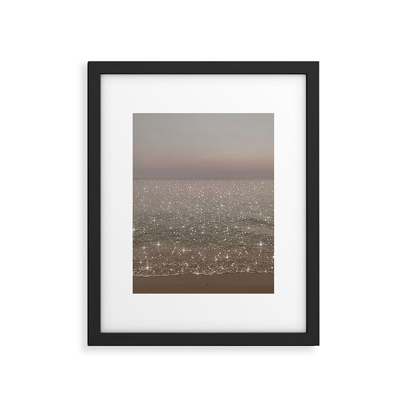 Beach Ocean Glitter Framed Art Print Gallery Image 5