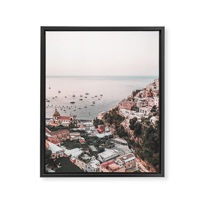 Italy Coast Amalfi Framed Canvas Print Gallery Image 1