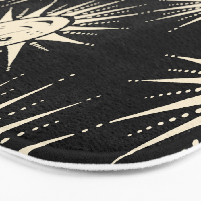 Freckled Suns - black and cream Bath Mat Gallery Image 3