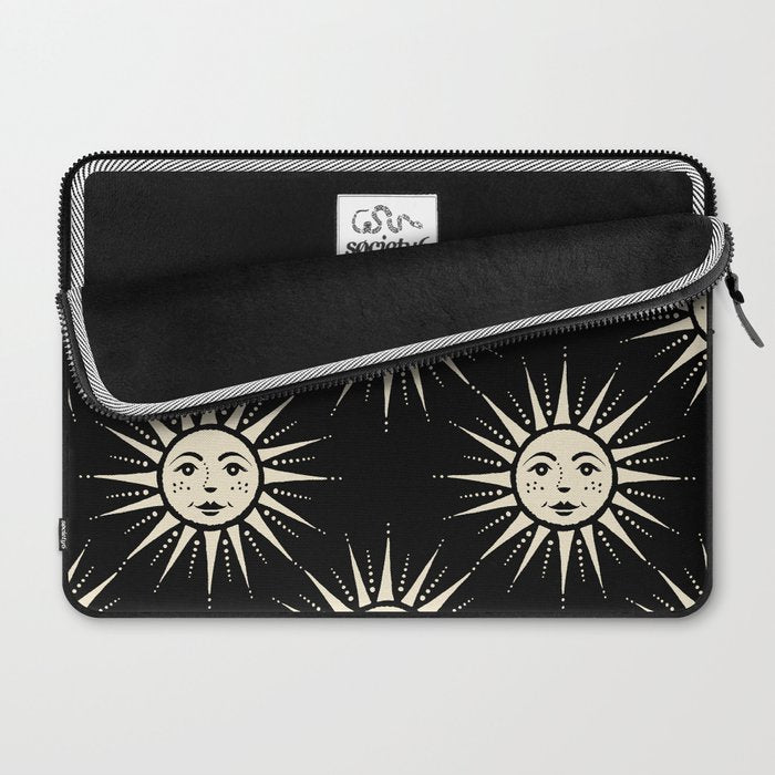 Freckled Suns - black and cream Laptop Sleeve Gallery Image 2