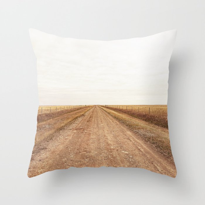 Road to Two Dot x Montana Landscape Photography Throw Pillow Gallery Image 1