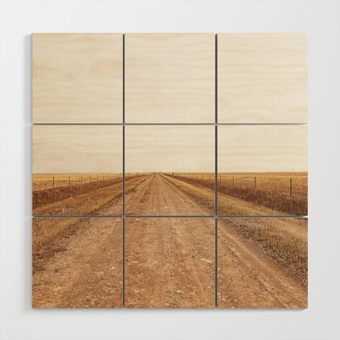 Road to Two Dot x Montana Landscape Photography Wood Wall Art Gallery Image 1