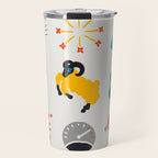 Aries Emoji Travel Mug Gallery Image 1