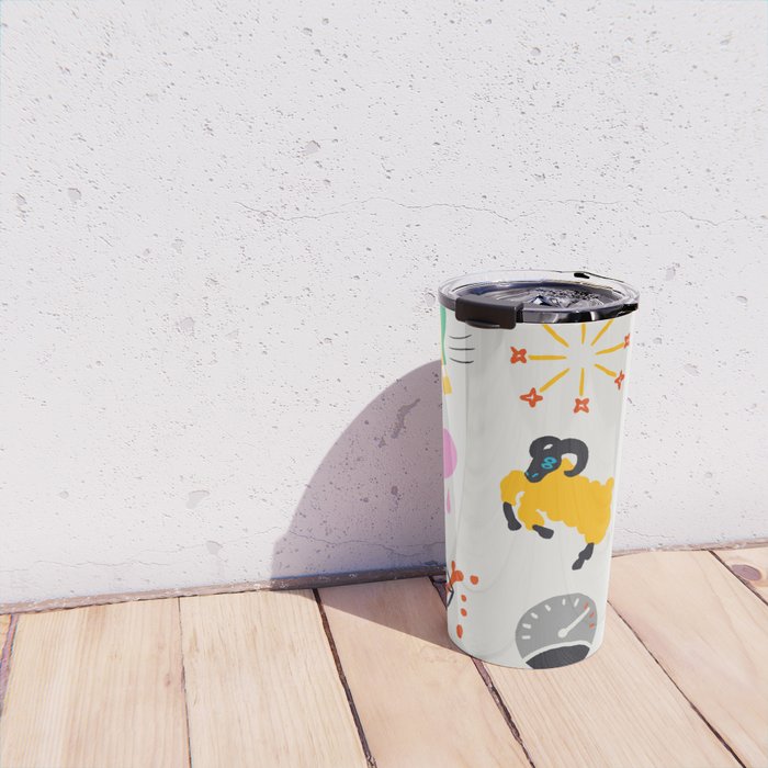 Aries Emoji Travel Mug Gallery Image 4