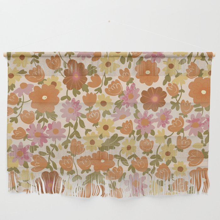 Retro garden pattern Wall Hanging Gallery Image 1