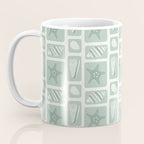Retro marine sea shell art pattern Coffee Mug Gallery Image 3