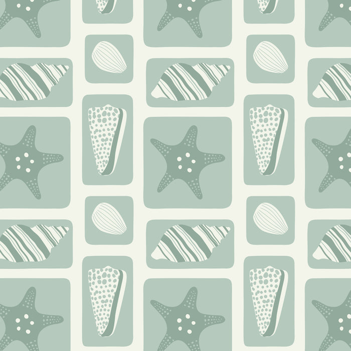 Retro marine sea shell art pattern Coffee Mug Gallery Image 2