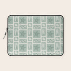 Retro marine sea shell art pattern Laptop Sleeve Gallery Image 1