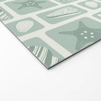 Retro marine sea shell art pattern Welcome Mat Gallery Image 2