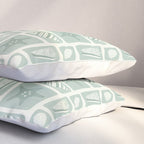 Retro marine sea shell art pattern Pillow Sham Gallery Image 3
