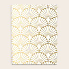 Elegant Art Deco Gold & White Fan Pattern Notebook Gallery Image 4