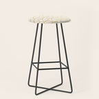 Elegant Art Deco Gold & White Fan Pattern Stool Gallery Image 1
