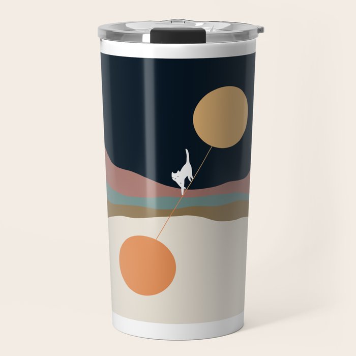 Cat Landscape 56 Travel Mug Gallery Image 1