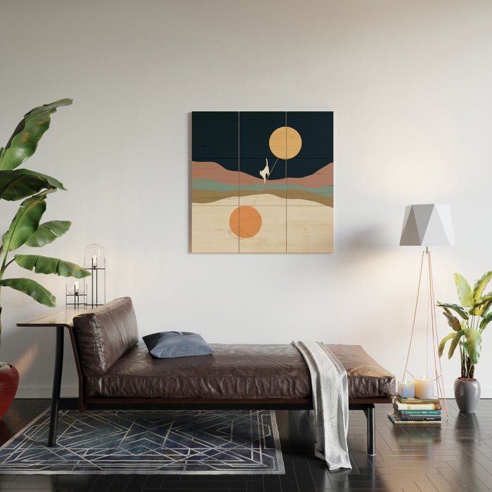 Cat Landscape 56 Wood Wall Art Gallery Image 2