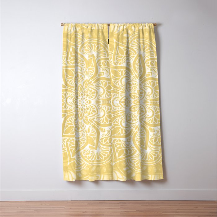 Mandala, Floral, Sun, Wall Art Boho Window Curtain Gallery Image 3