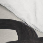 Mid Century Modern Minimalist Abstract Art Brush Strokes Black & White Ink Art Pipe Maze Comforter Gallery Image 4