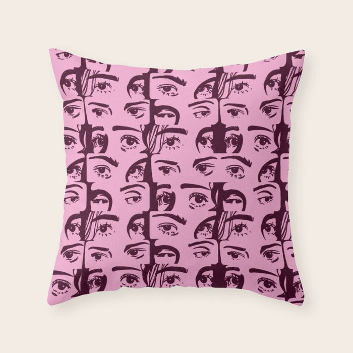 Pop Art Eyes Throw Pillow Gallery Image 1