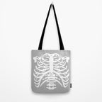 Human Rib Cage Pattern Gray 2 Tote Bag Gallery Image 2