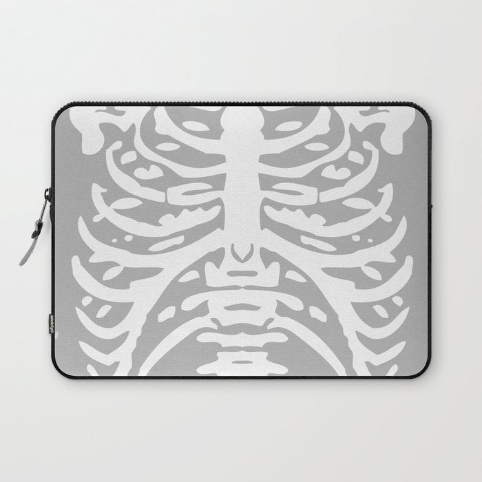 Human Rib Cage Pattern Gray 2 Laptop Sleeve Gallery Image 1