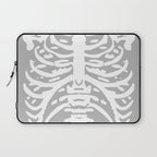Human Rib Cage Pattern Gray 2 Laptop Sleeve Gallery Image 1