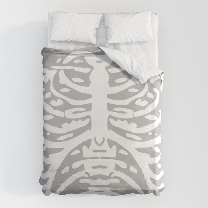 Human Rib Cage Pattern Gray 2 Duvet Cover Gallery Image 6