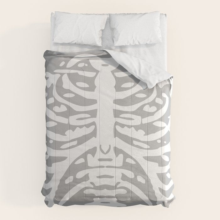 Human Rib Cage Pattern Gray 2 Comforter Gallery Image 6