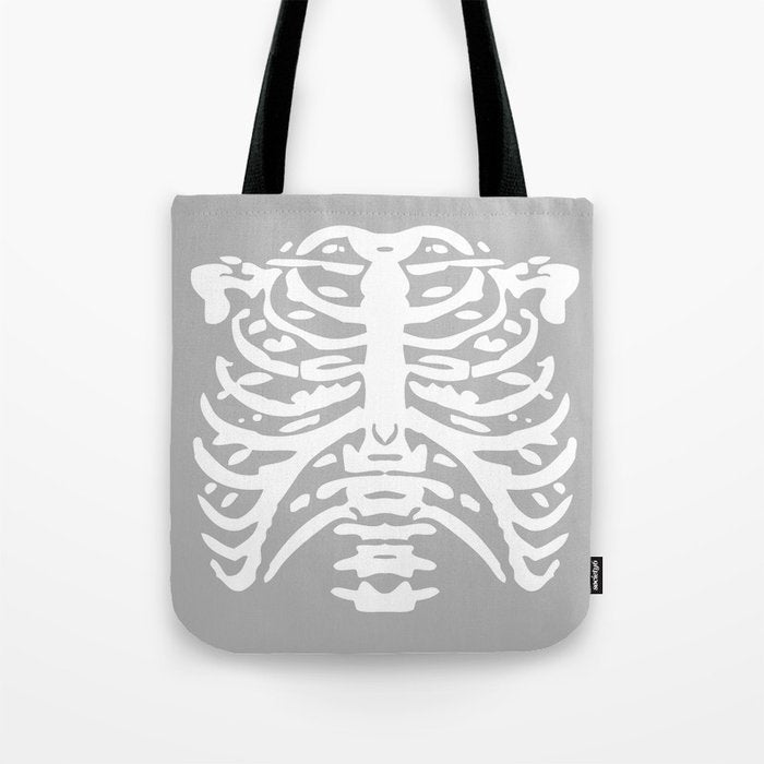 Human Rib Cage Pattern Gray 2 Tote Bag Gallery Image 1