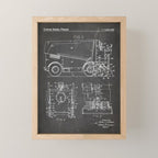 Ice Hockey Patent - Hockey Player Coach Team Art - Black Chalkboard Mini Art Print Gallery Image 1