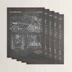Ice Hockey Patent - Hockey Player Coach Team Art - Black Chalkboard Wrapping Paper Gallery Image 3