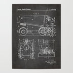 Ice Hockey Patent - Hockey Player Coach Team Art - Black Chalkboard Poster Gallery Image 4
